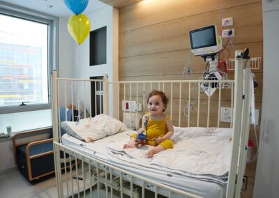 Girl patient in hospital